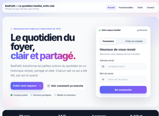 Aperçu du site badfaith.fr