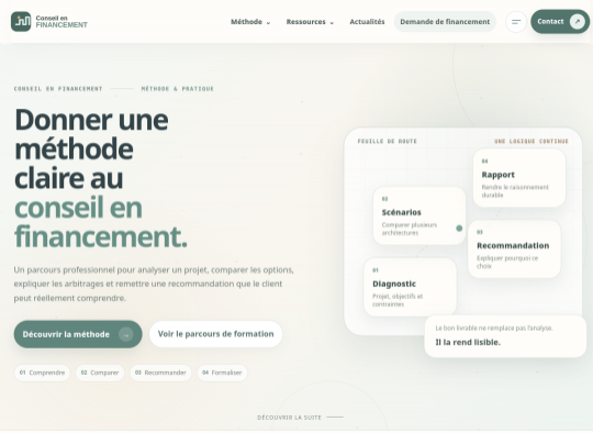 Aperçu du site conseilenfinancement.fr