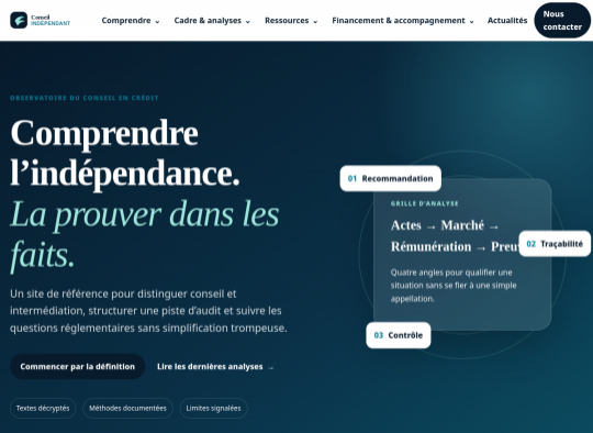Aperçu du site conseilindependant.fr