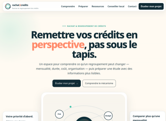 Aperçu du site rachat2credits.fr