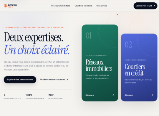 Aperçu du site reseau-immo.fr